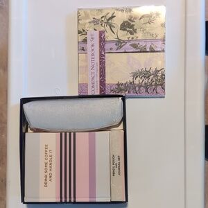 Journal, pencil pouch and notebook